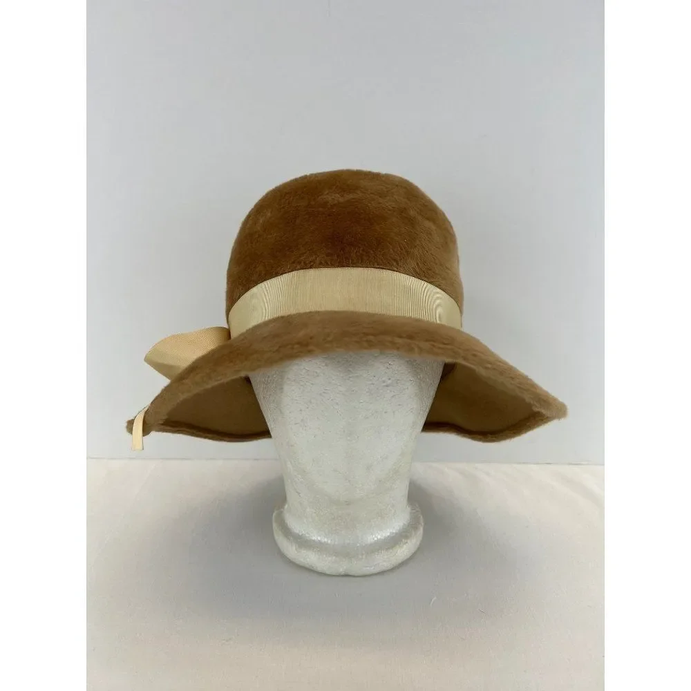 Vintage Martelle West Germany Faux Fur Ribbon Hat - Picture 2 of 6